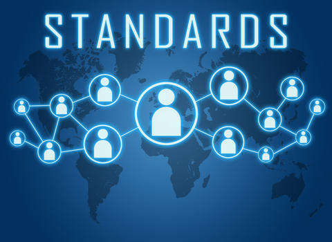standards image with world and people icons