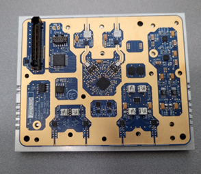 photograph of the assembled PCB