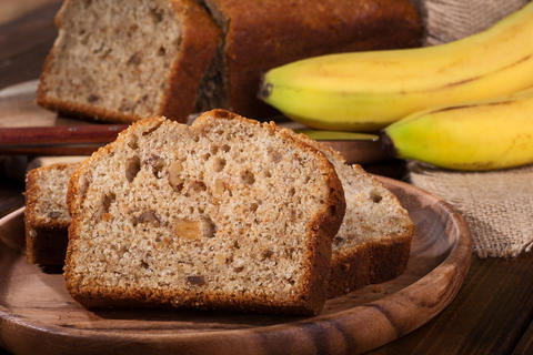 Banana Bread Wooden Plate