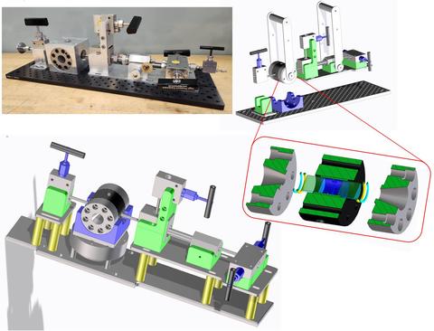 A picture and 3D rendering of the liquid insertion pressure system for SANS (LIPSS)