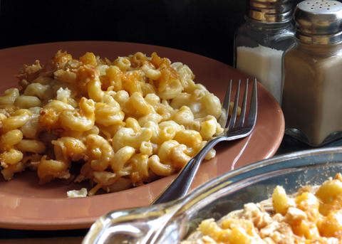 Photo of a plate of macaroni and cheese