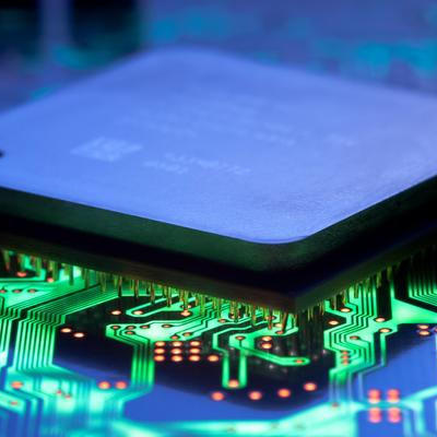 Stock image of semiconductor chip