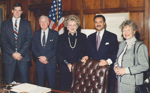 Baldrige family members with Secretary of Commerce Ron Brown, 1995
