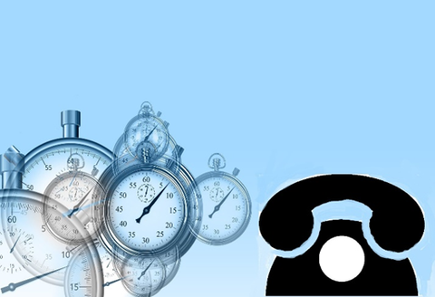 clock and phone illustration