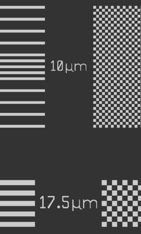 RM8191 patterned features