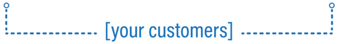 Your Customers Icon with dotted lines