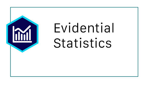 a hexagon with a graph icon sits on the left side of a box with the word Statistics