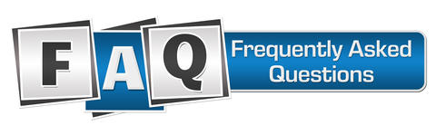 Block letters F A Q, Frequently Asked Questions
