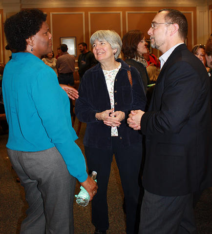 Photo of Jackie DesChamps, Jane Poulter, and Bob Fangmeyer