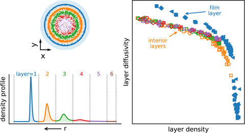 Figure detailing diffusion within a porous particle. 