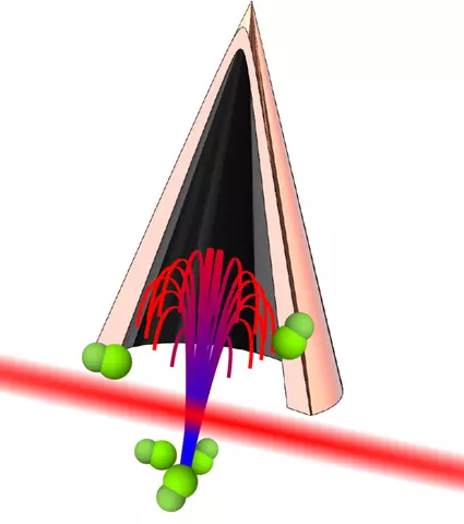 Molecule Fountain illustration
