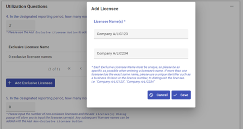 Add Licensee