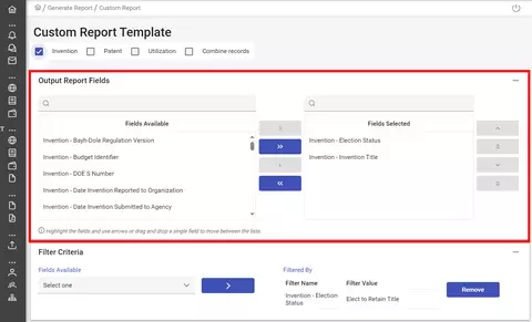 Custom reports screenshot