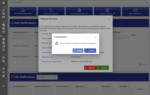 Patent assignment screenshot