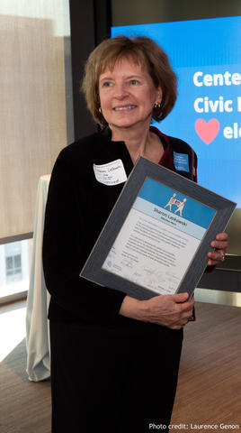 Sharon Laskowski wins CCD Election Hero Award 