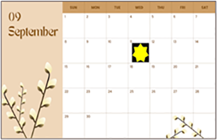 September calendar