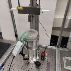 Pressure-Force Measurement Device (PFMD) with bio-simulant material, replicating human body regions
