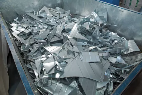 Aluminum scrap produced by traditional manufacturing