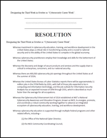 2024 Cybersecurity Career Week Resolution Image