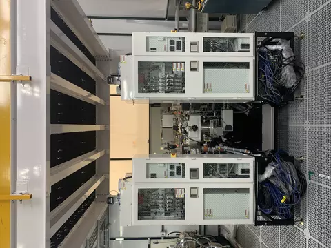 interior photo of construction progress in equipment from the future Polar fabrication facility