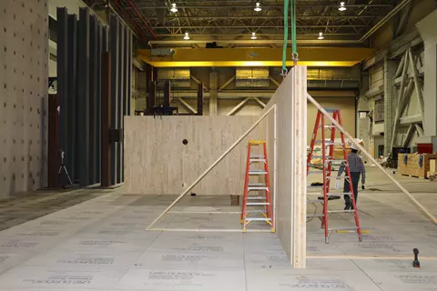 Two wooden walls