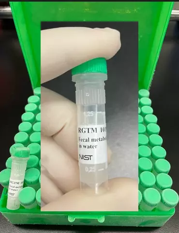 Research Grade Testing Material (RGTM 10212), Synthetic Fecal Metabolite Calibrant  (Credit: NIST)