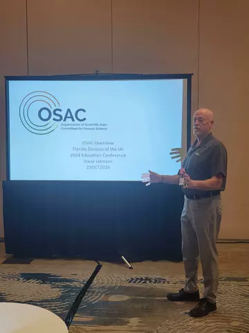 Steven Johnson at the International Association of Identification (FDIAI) 64th Annual Educational Conference in Orlando, FL