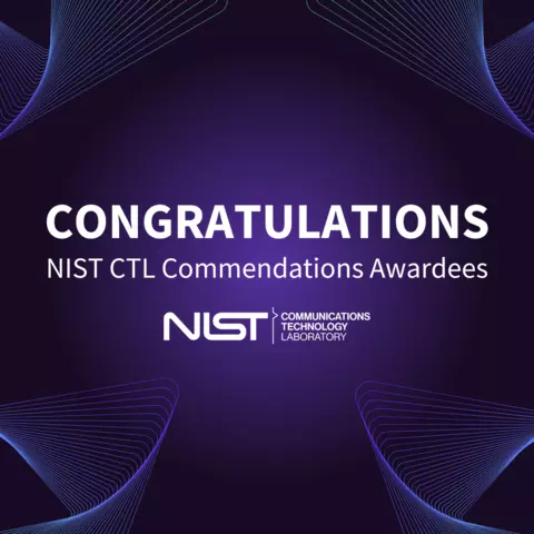 Congratulations to NIST CTL Commendations Awardees on a stylized purple background
