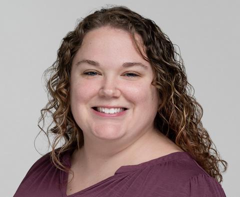 Picture of Nicole Gingrich wearing a purple shirt.