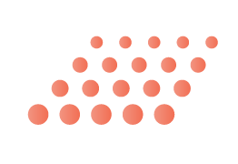 Lines of red dots are arranged in a diamond shape.