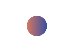 Circle is shaded left to right from red to blue.