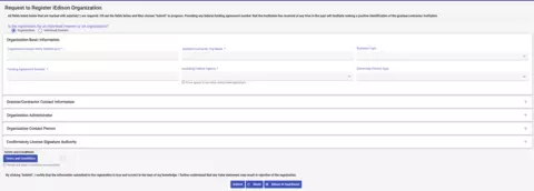 Register Your Organization Form - Organization View