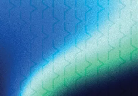 Blue-green colorful wave with repeating NIST notch