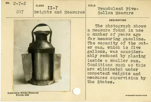 fraudulent five-gallon measure