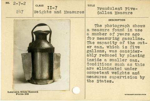 fraudulent five-gallon measure