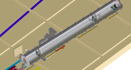 CHRNS VSANS 3D render of the detector chamber and detector layout