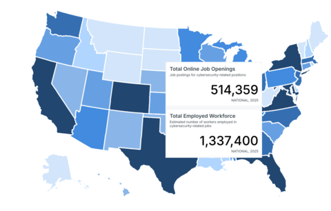 2025 CyberSeek Map
