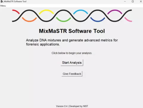 A screen shot of the landing screen for MixMaSTR software