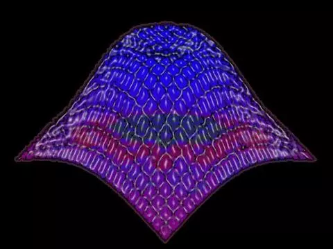 Figure 2: Computer model of a Ge quantum dot in Si (drawing by Vani Murarka).