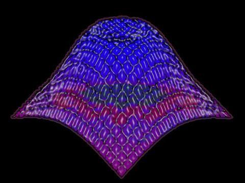 Figure 2: Computer model of a Ge quantum dot in Si (drawing by Vani Murarka).
