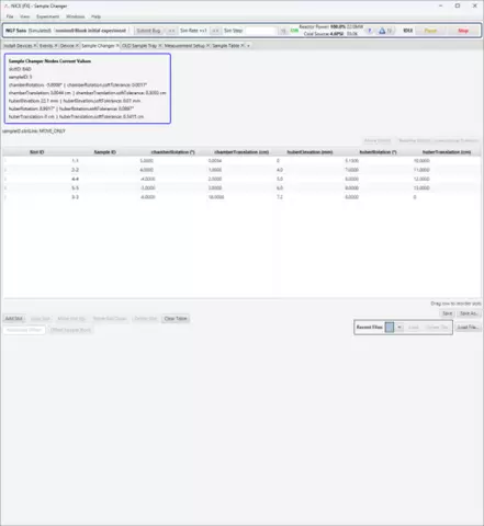 A state of Sample Changer Table to illustrate the behavior of the slotLink mode: MOVE_ONLY