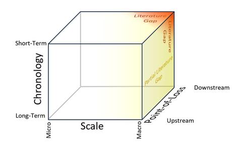 Graph illustrating the literature gap in supply chain disruption research
