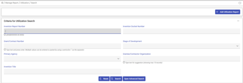 Criteria for Utilization Report