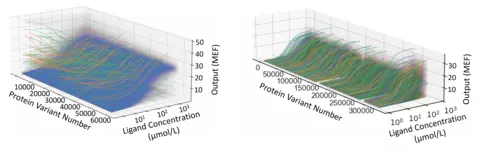 Dose response curves of hundreds of thousands allosteric transcription factor variants 