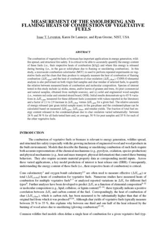 Measurement of Smoldering and Flaming heats Paper