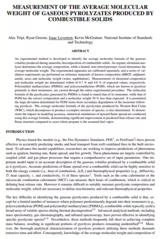 measurement of the average molecular paper