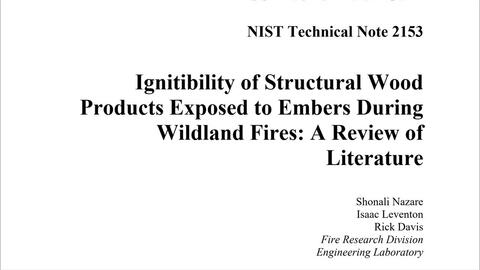 Ignitibility of Structural Wood Products Paper