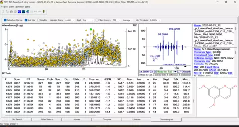 User interface of the NIST MS Search version 4.0 software