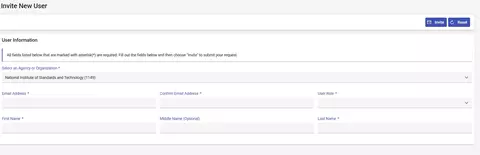 Agency Invite User Page