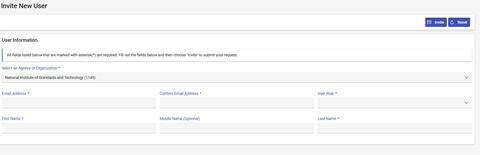 Agency Invite User Page